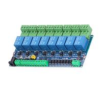 Garosa Módulo de Placa de Salida de relé Controlador de Interruptor de relé de 8 Canales de Plástico 12V TTL Botón de Reinicio de Aislamiento de Optoacoplador para Automatización de Control Industrial