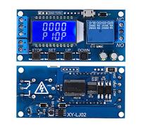 Garosa Módulo de relé Temporizador, Control de Retardo de Alta Precisión, relé Temporizador LCD para Automatización Industrial, Amplio Rango de Voltaje 6-30 V, Perfecto para Uso Doméstico e Industrial