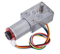 Garosa Motor de Engranaje Motor de Engranaje Helicoidal con Codificador JGY371 DC12V Reductor de CC con Cepillo 20 RPM 40 RPM 60 Cobre Latón Aleación de Zinc para Dispositivos Electrónicos Robóticos