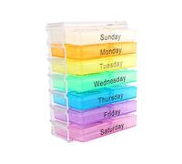 Garosa Organizador de Pastillas Semanal de 7 Días,Diseño Portátil Individual Extraíble,Viaje Diario de Medicamentos,Diseño Portátil