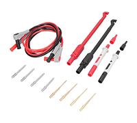 Garosa P1033B Kit de Cable de Sonda de Prueba de Conector Banana con Gancho de Prueba de Aguja de Latón de Silicona para Multímetro Hogar Laboratorio Industria Automóvil Medición Precisa