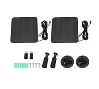 Garosa Panel Solar de 12 W, Cargador Solar de 2 Piezas con Adaptador Micro USB y USB C, Soporte Ajustable de 360 grados, IP65, Cable de 9,8 Pies, para Cámara de Foco y Batería de