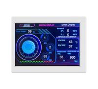 Garosa Pantalla de Visualización Completa IPS de 3,5 Pulgadas Mini Computadora Pantalla USB Compatible con Edición de Temas de Bricolaje Configuración del Tiempo de Reproducción Cambio