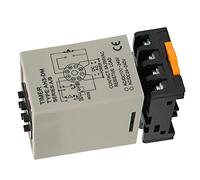 Garosa Pantalla Digital, relé del Temporizador de Retraso de AC220V con relé del Temporizador Base, Rango de Tiempo 0.01S ~ 990H, Modo de Control B, 2 Grupos de Retrasos para Facilitar