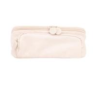 Garosa Pen Bag Organizador de la Escuela de Lápiz para Suministros de Tela de Memoria 3 Capas Gran Capacidad con una Ventana de Cremallera Delantera para Correa para la Oficina