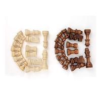 Garosa Piezas de ajedrez de Madera, 2,2 Pulgadas Rey Figuras 32 Piezas Juego de ajedrez Peones Figuras Piezas para niños y Adultos Juegos de Mesa