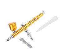 Garosa Pistola Pulverizadora De Pintura 0.3 mm Multiuso Acción Por Gravedad Kit De Aerógrafo Para Pintura Tatuaje Y Uñas Amarillo