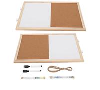 Garosa Pizarra Blanca de Corcho, Combo de Pizarra Magnética de Borrado en Seco y Tablero de Exhibición de Corcho para el Hogar, Escuela y Oficina, 30x40cm, 2 uds.