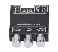 Garosa Placa Amplificadora de Potencia de 2,0 Canales, Módulo ABS Bluetooth con Control de Graves Agudos, Entrada AUX USB para Sistemas de Sonido de Oficina en Casa