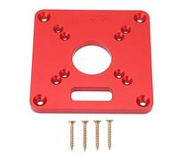 Garosa Placa de Inserción de Mesa de Enrutador Placa de Mesa de Enrutador de Aluminio Tablero Abatible Universal Rojo para Recortadora Función CCW 3 Usos Clave Soporte de Inserción de Enrutamiento de
