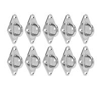 Garosa Placa de Ojo Almohadilla de Suspensión de Acero Inoxidable 316 10 Piezas 6 Mm Soporte de Rombo Resistente para Ganchos de Hamaca Parasol Marino Hebilla Fija Uso en Interiores y Exteriores (5