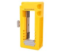 Garosa Plantilla de Mortaja de Bisagra de Puerta Ajustable y Resistente para un Kit de Instalación de Bisagra Precisa para Radio de 3-5 Pulgadas de Largo, Material de Plástico Amarillo, Adecuado