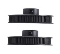 Garosa Poleas Web Aburridas de Ranura única para Transmisión por Correa en V Ruedas Síncronas 2 Piezas Aleación de Aluminio Negro 6 Mm de Ancho para Impresoras 3D