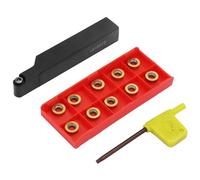 Garosa Portaherramientas de Torno SRAPR1616H10, Material de Acero, Herramienta de Torneado de Alta Precisión para RPMT10T3MO con 10 Inserciones para un Fácil Mecanizado