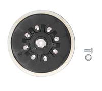 Garosa Pulido Disc 6in 17 Agujeros El Bucle de Gancho de la Almohadilla de Respaldo de Lijado ABS ABS Industrial Material de Plástico Negro Duradero para Pulir con Capa de