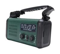 Garosa Radio de Emergencia con Manivela, 20000 MAh, Energía Solar Am FM NOAA, Radio Meteorológica con Linterna LED, Lámpara de Lectura, Brújula SOS para Emergencia Al Aire Libre y