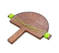Garosa Regla Buscador de ángulos de Precisión - Regla de Inglete de Madera de Haya Hecha a Mano con Escalas Grabadas de 0-180° para Carpintería, macramé y Fabricación de Joyas (con cuerda de 50m)
