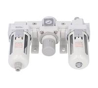 Garosa Regulador de Presión de Aire del Separador de Agua y Aceite G1 de 2 Pulgadas, Procesador de Fuente de Aire con Filtro de Comprimido, Filtración de 5 a 40 Micrones, Drenaje Automático, 0,1 a