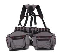 Garosa Riñonera para Herramientas de Alta Resistencia, Cinturón de Carpintero Ajustable de Tela Oxford con Bolsillos Espaciosos y Soporte para Martillo, para Trabajadores de la