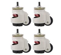 Garosa Rueda de Ajuste de Nivel de 4 Piezas, Rueda de Rodillo de Alta Resistencia, Rodamiento de Arranque bajo, Diseño Amigable con el Piso para Equipos Industriales