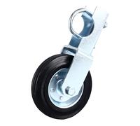 Garosa Rueda de Puerta de 6 Pulgadas, Resistente, Capacidad de 500 Lb, Rueda Auxiliar de Puerta Ajustable para Tubo Redondo de 1 5/8 a 2 Pulgadas, Rodamiento Suave sobre Césped de Concreto