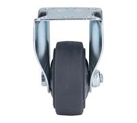 Garosa Ruedas Direccionales de Acero Inoxidable TPR 75mm 3 Pulgadas Fijas Rígidas con Freno para Carros Garajes Talleres
