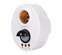Garosa Sensor de Movimiento Base Soporte de Lámpara Luz de Plástico Inducción del Cuerpo Humano Infrarrojo Por Infrarrojos Automático Regulación Automática de Encendido/Apagado Nocturno E27 110-250V
