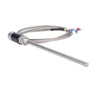 Garosa Sensor de Sonda Termopar, Sensor de Temperatura PT100 de Acero Inoxidable, 200 a 450 Grados Celsius para Energía Eléctrica y Maquinaria