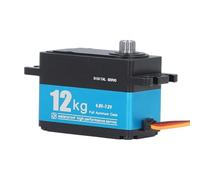 Garosa Servomotor de Metal Completo, Servo Digital de Alta Torsión de 12 Kg con Rodamiento de Bolas Doble para Brazo Robot Drone Modelo de Coche 4,8-7,2 V