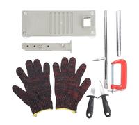 Garosa Shucker de Ostras Ajustable, Varilla de Acero Inoxidable de 4 Posiciones con Ranuras Antideslizantes, Ventosas para Uso en la Cocina del Restaurante del Hogar