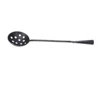 Garosa Skimmer de Fundición Skimmer de Hierro Cucharón Hierro Cuchara de de 3,9 Pulgadas Mango de 16,5 Pulgadas Guantes Antideslizantes Colador de Acero Recubierto de Aceite
