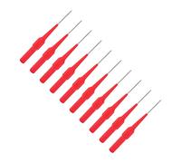 Garosa Sonda de Prueba de Cable con Conector Banana, 10 Sondas de Prueba de Punción con Aguja de Acero Inoxidable para Multímetro, Eléctricas Automotrices, 60 V CC, 30 V CA, Corriente de 10 A (rojo)
