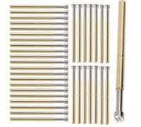 Garosa Sonda de Prueba de Resorte, Material de Latón, Pin de Prueba Industrial de Alta Precisión de 100 Piezas, Diámetro de 2,0 Mm para Conexiones de PCB