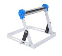 Garosa Soporte de Material para Máquina de Corte Ajustable, Marco de Soporte de Rodillo de Acero Inoxidable Plegable con Rango de de 55-135 Mm para Accesorios de Sierra de Mesa de Taller