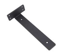 Garosa Soporte en L de Metal, Soporte para Estante de 10 Pulgadas, para Estante de Hierro Resistente para Madera con Tornillos, Grosor Resistente de 1/5 Pulgadas para Flotantes en Tocador de Estudio