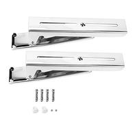 Garosa Soporte para Horno de Microondas de Acero Inoxidable, Estante Plegable para Montaje en Pared, Ajustable y Que Ahorra Espacio, Capacidad de 77 Libras para Cocinas Domésticas