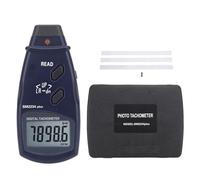 Garosa Tacómetro Digital, Medidor de RPM Portátil con Pantalla LCD de Alta Precisión con Modos Fotoeléctricos y de Contacto, para Ventilador de Motor, Industria de Barcos, Rango 2,50