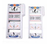 Garosa Tarjetas Didácticas de Acordes de Guitarra para Principiantes, de Teclas de 6 Colores, Método de Agarre Rápido, Laminación Duradera, 56 Variaciones de Acordes, Diseño Compacto