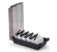 Garosa Tarjetero para Escritorio, Caja de Plástico con Divisores para 500 Tarjetas, Ideal para Organización del Hogar u Oficina