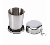 Garosa Taza Plegable de Acero Inoxidable S/M/L, Taza De Metal Bebida Apilable Viaje Al Aire Libre Taza Plegable Telescópica Camping Senderismo Botella Plegable Taza Contenedores(M)