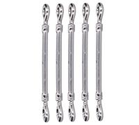 Garosa Tensor de Ojo y Ojo, Bloqueo de Tensión de Acero Inoxidable 304, Ajustable para Instalación de Vela, Incluye 5 Piezas para Aplicaciones de Cable de Acero (M6)