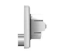 Garosa Termostato de Pantalla Táctil de 2 Tubos Controlador de Aire Acondicionado de Diseño Delgado de 12,4 Mm Controlador HVAC Programable con RS485 y Retroiluminación LED de 8 Colores (WHITE)