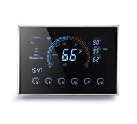 Garosa Termostato Inteligente Termostato de Bomba de Calor Programable con Pantalla LCD a Color Control de Voz para iOS Monitoreo del Clima Automático de Ahorro de Energía (Black)
