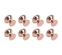 Garosa Tirador de Cabeza Redonda, Perillas de Metal para Casa de Muñecas, Juego de Manijas de Puerta a Escala 1:12 para Muebles en Miniatura, 8 Manijas de Metal Duraderas (Color Rojo Cobre)