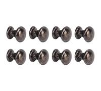 Garosa Tirador de Cabeza Redonda, Perillas de Metal para Casa de Muñecas, Juego de Manijas de Puerta a Escala 1:12 para Muebles en Miniatura, 8 Manijas de Metal Duraderas (Black)
