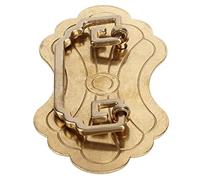 Garosa Tiradores de Cajones Vintage, Manija de Cajón Antigua China, Exquisita Retro, Puerta de Gabinete de Cobre Puro de 12,8 X 7 Cm, Caja de Madera Pequeña, Kits de Instalación de