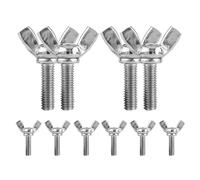 Garosa Tornillo de Ala de 10 Piezas, Rosca M5, Longitud de Perno de 20 Mm, Tornillos de Perno de Ala de Acero Inoxidable 304, con Diseño de para Equipos de Comunicación de