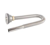 Garosa Tubo de Drenaje para Fregadero de Cocina, Acero Inoxidable, Diseño a Prueba de Olores y Fugas, Ideal para Uso en un Lavabo (con Funda Decorativa y Anillo Desodorante)