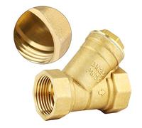 Garosa Válvula de Filtro de Colador de Latón, Conector en Forma de Y de Rosca Hembra Inoxidable, Alta Dureza para Separación de Agua, Aceite Y Gas, Ideal para Uso con Manguera de Jardín