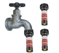 Garosa Válvula de Protección contra Congelación de Grifo de 2 Piezas, Válvula Anticongelante de Espiga de Aleación de Aluminio Resistente a las Heladas de 3/4 Pulgadas para Tubería de Césped de